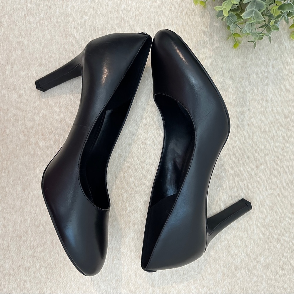 Michael Kors Women’s Chantal Flex Leather Pump Black Heel Shoes Size 9.5 - Picture 9 of 15